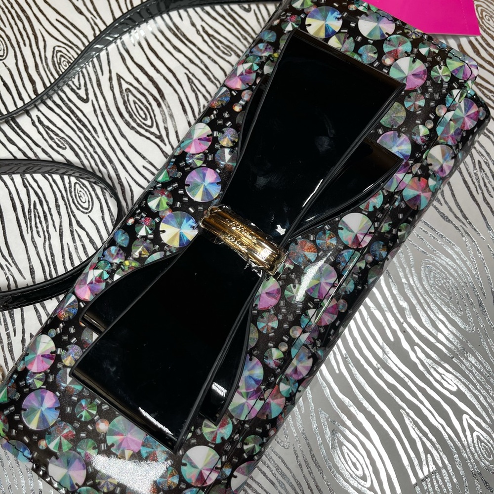 Betsey Johnson crossbody clutch bow